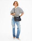 Moyen Messenger Medium Woven Diagonal Twilight Navy