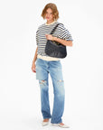 Moyen Messenger Medium Woven Diagonal Twilight Navy