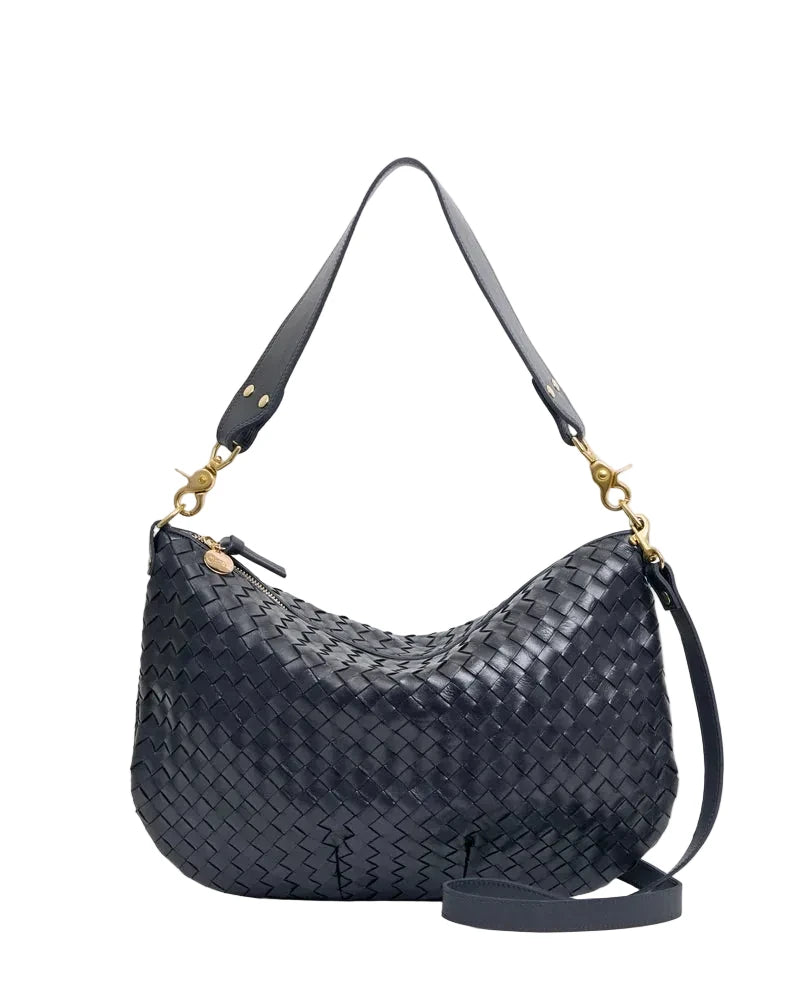 Moyen Messenger Medium Woven Diagonal Twilight Navy