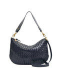 Moyen Messenger Medium Woven Diagonal Twilight Navy