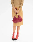 Moyen Messenger Woven Diagonal Garnet Hobo & Shoulder Clare V. 