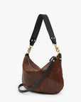 Moyen Messenger Embossed Python Auburn