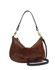 Moyen Messenger Embossed Python Auburn