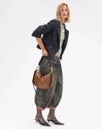 Moyen Messenger Woven Zig-Zag Black Natural Hobo & Shoulder Clare V. 