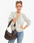 Moyen Messenger Woven Zig-Zag Chocolate Hobo & Shoulder Clare V. 