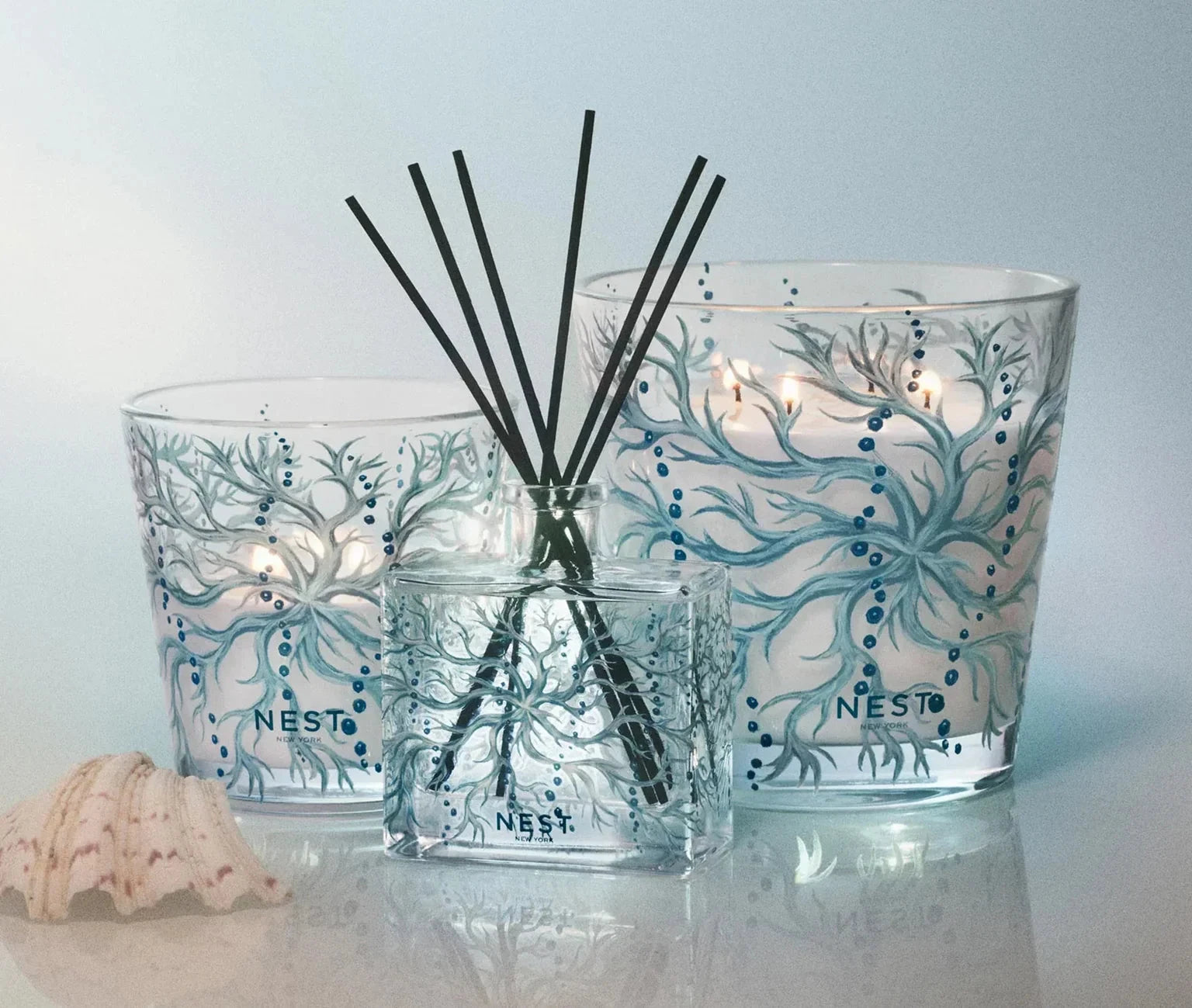 Speciality Luxury Candle 47.3 FL Ocean Mist & Sea Salt Candles & Diffusers - Candles NEST 