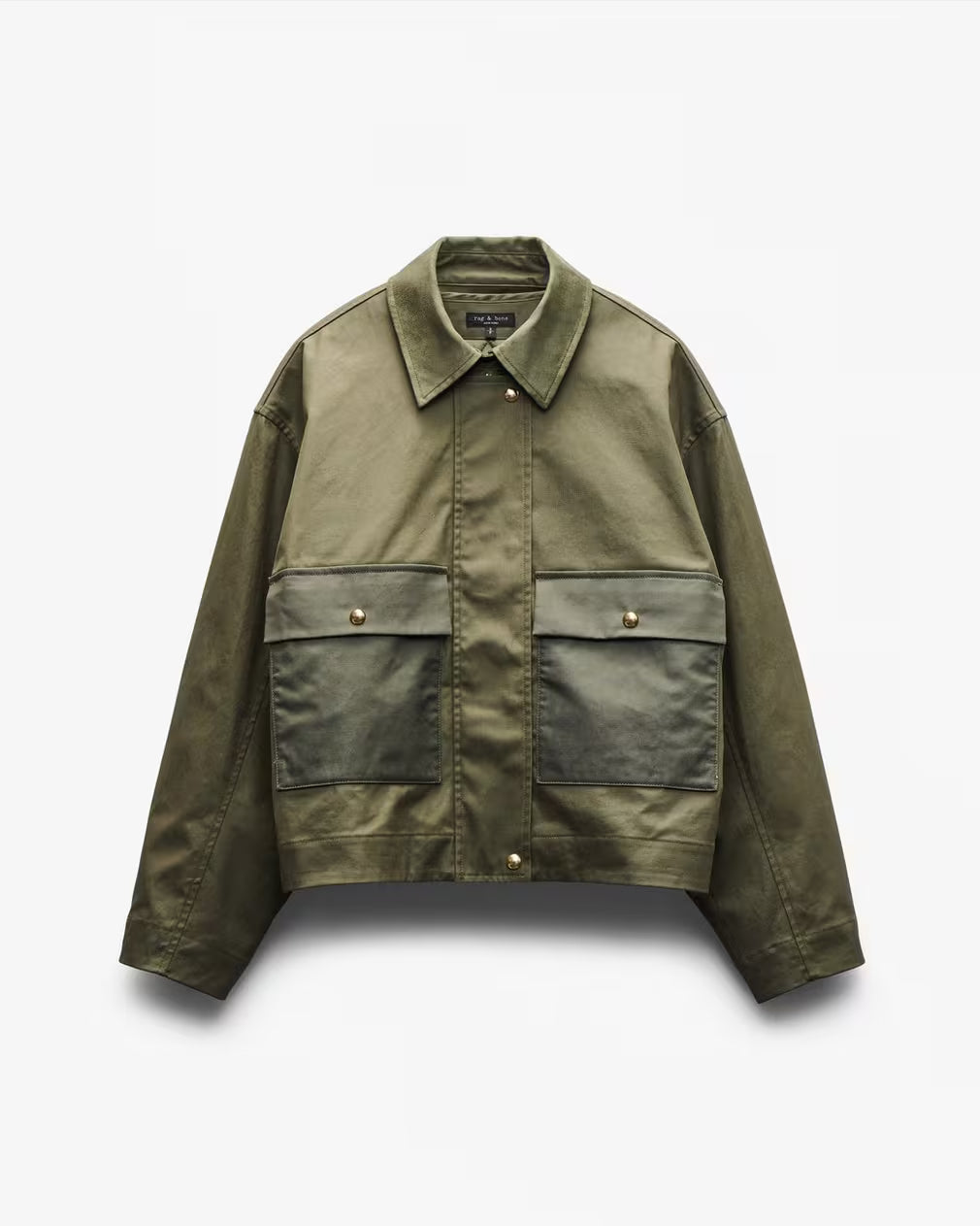 Nonie 2-In-1 Cotton Jacket Olive Outerwear - Longsleeve rag &amp; bone 