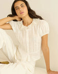 Oleta Top Salt Flock Dot Tops - Blouses Doen 