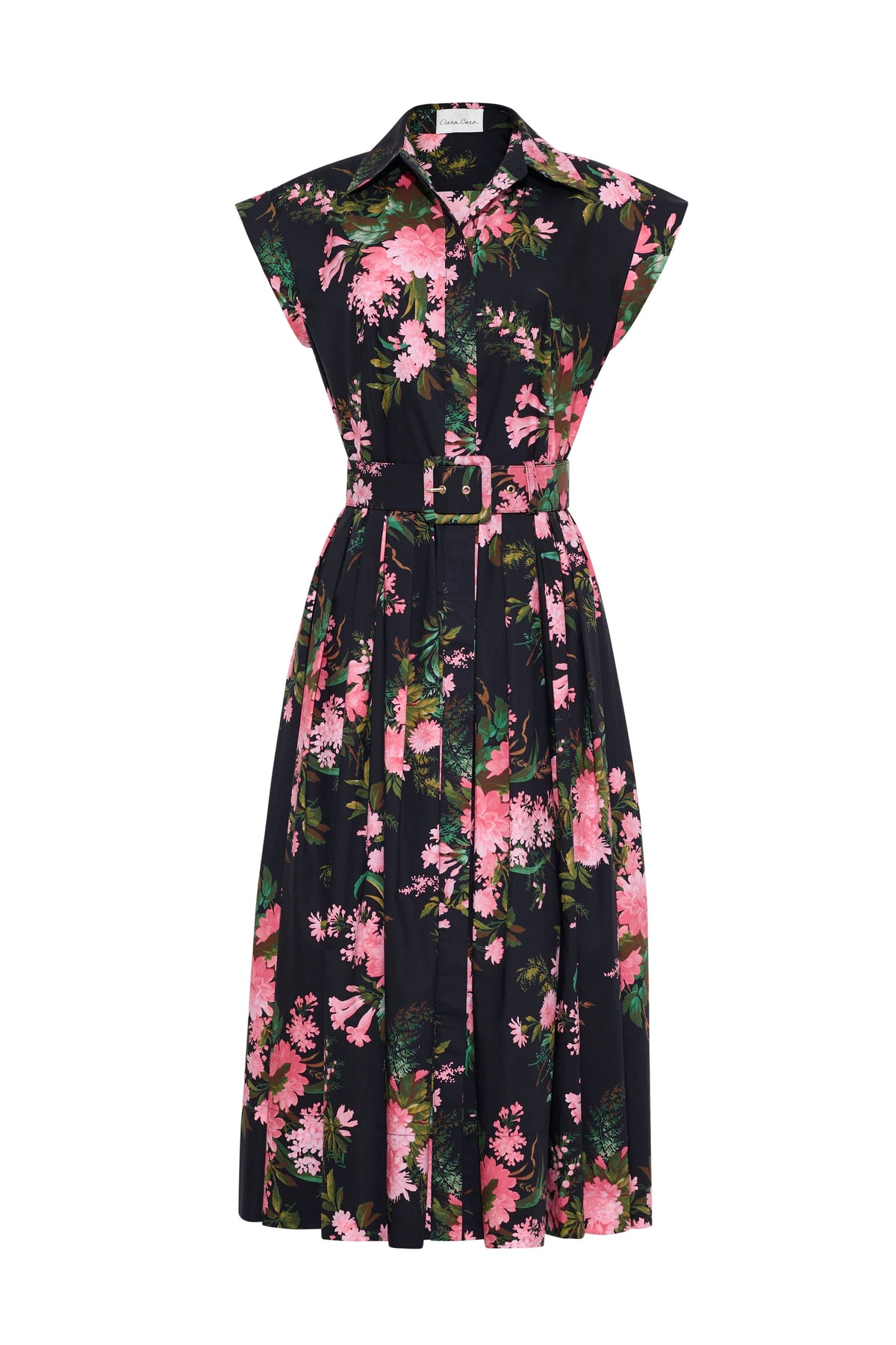 Octavia Dress Kiera Flora Black Dresses - Midi Cara Cara 
