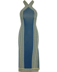 Odessa Dress Aegean Geometry Blue