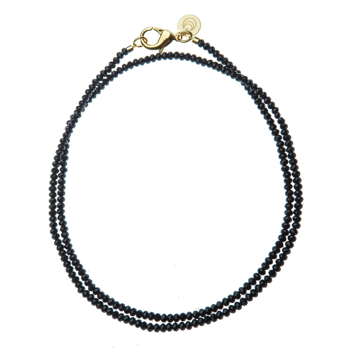 Double Wrap Diamond Cut Beaded Necklace Onyx Necklaces Jane Win 