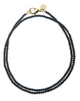 Double Wrap Diamond Cut Beaded Necklace Onyx Necklaces Jane Win 