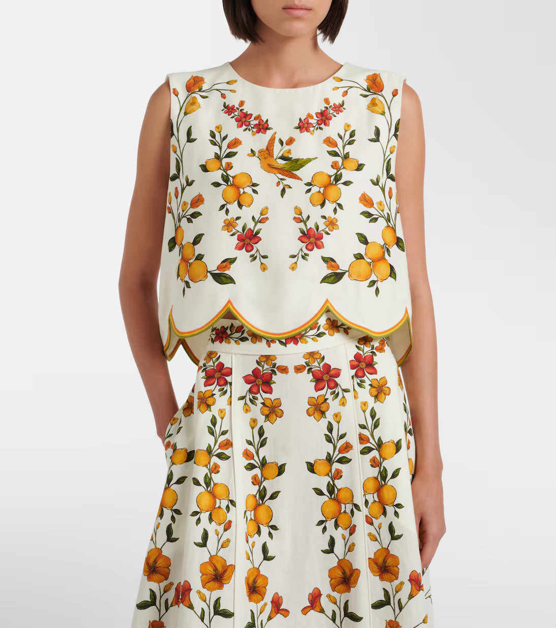 Lemon Bouquet Blouse Off White Tops - Blouses Farm Rio 