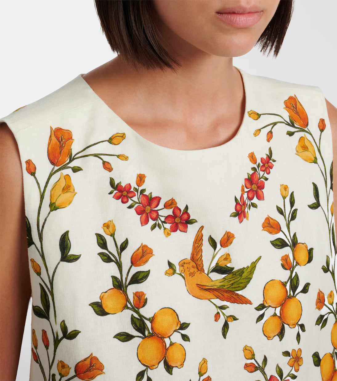 Lemon Bouquet Blouse Off White Tops - Blouses Farm Rio 