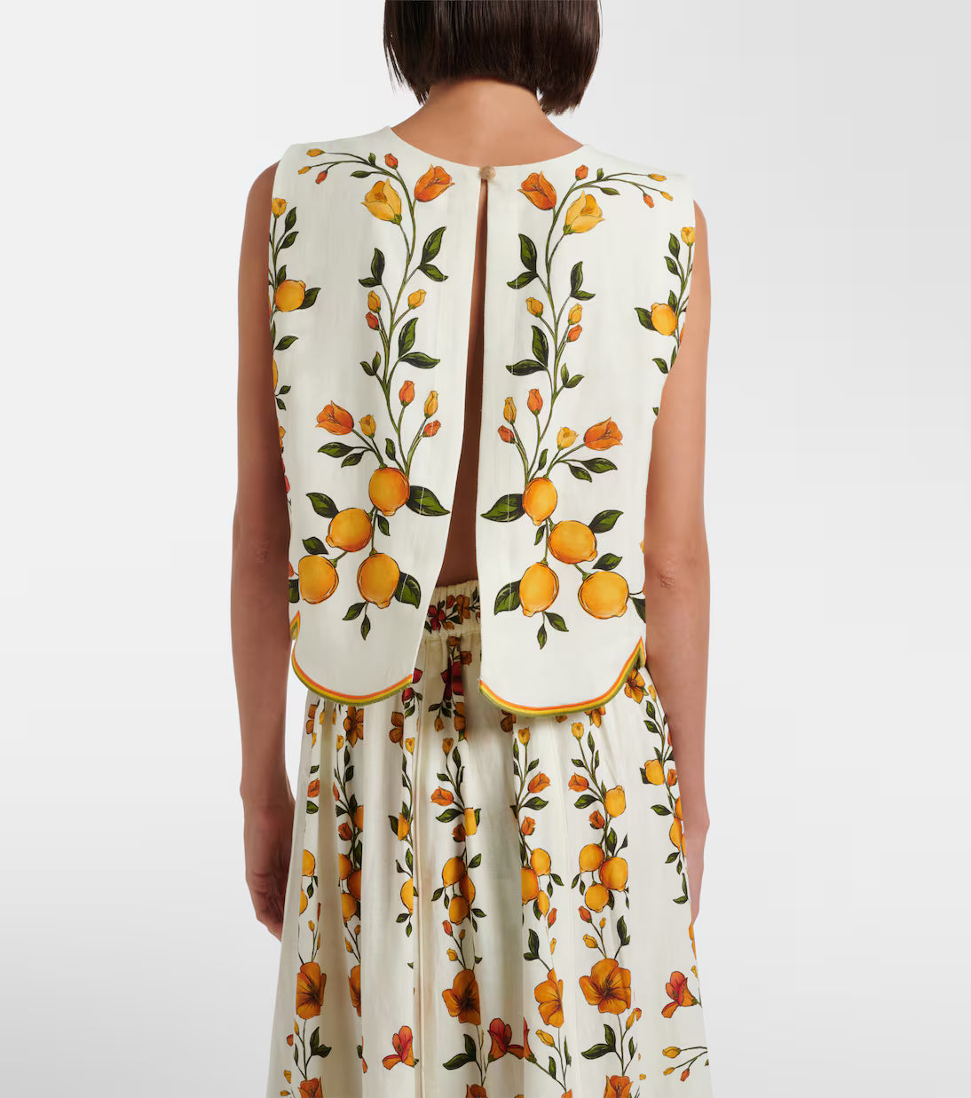 Lemon Bouquet Blouse Off White Tops - Blouses Farm Rio 