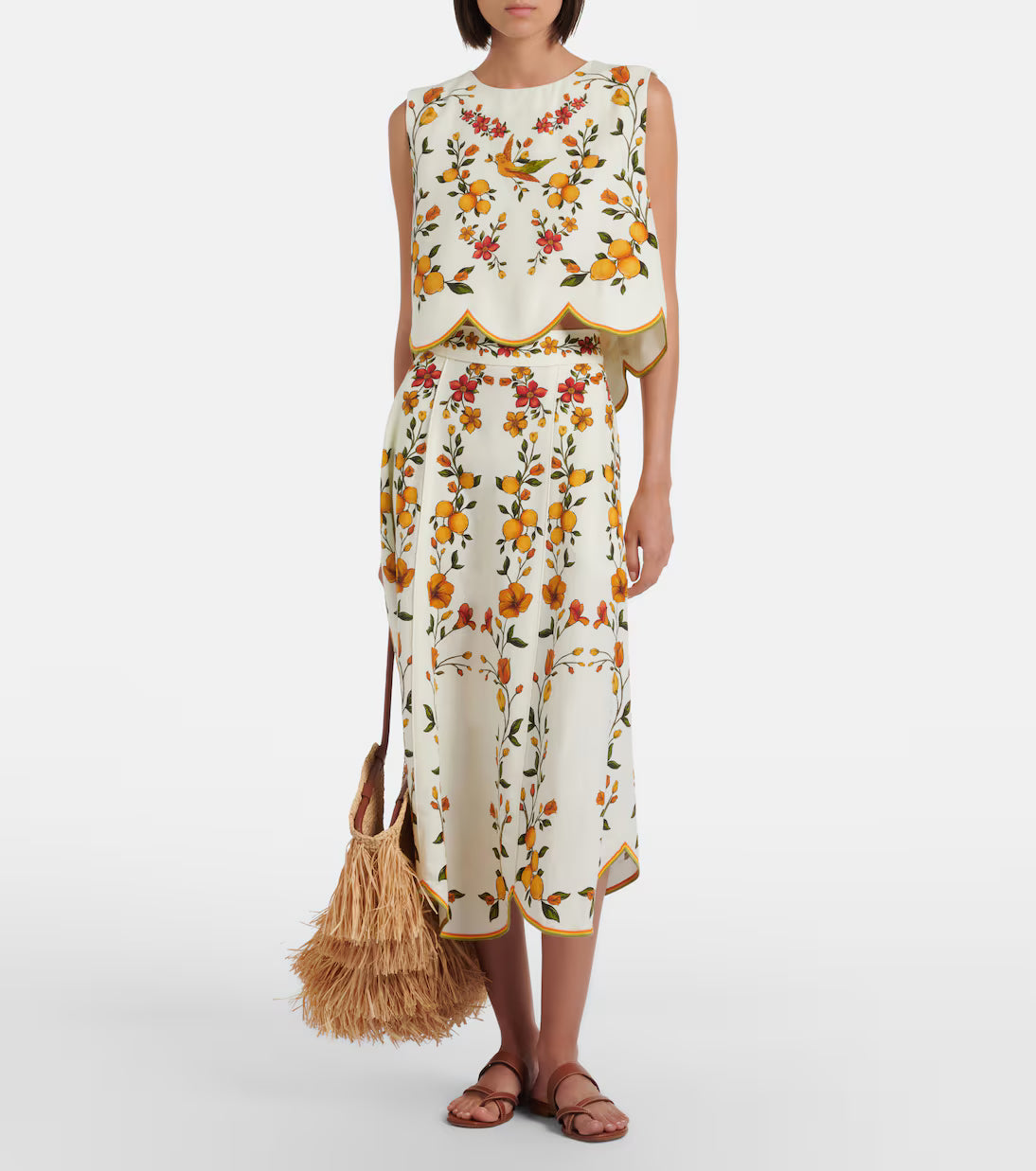 Lemon Bouquet Blouse Off White Tops - Blouses Farm Rio 