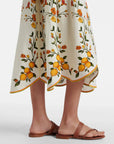 Lemon Bouquet Midi Skirt Off White Skirts - Midi Farm Rio 