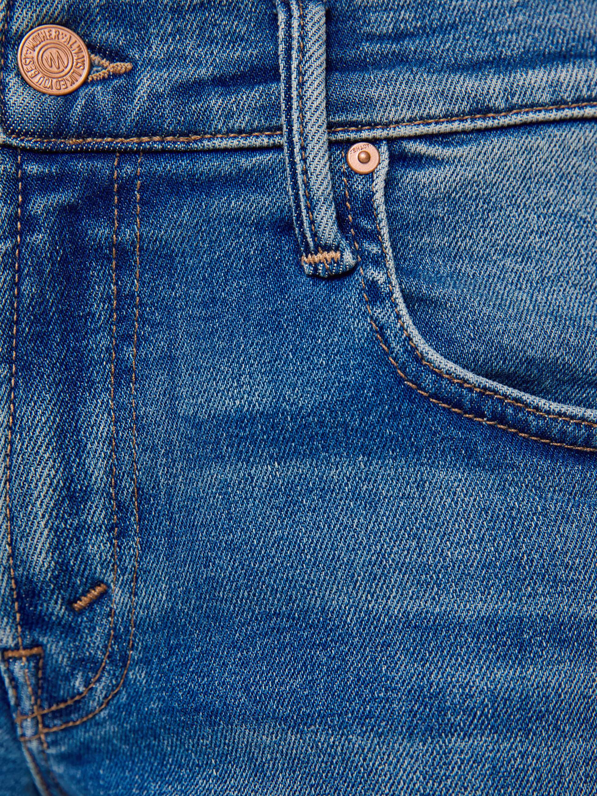 The Lil Mid Rise Sidestepper Twist Sneak Strike It Rich Denim - Flare &amp; Wide Leg Mother 