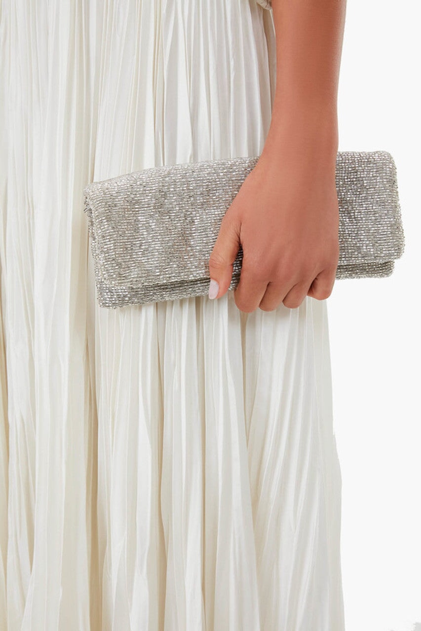 Fold Over Clutch Solid Silver Clutch Tiana Designs 