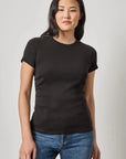Short Sleeve Crew Black Tops - Tees Lilla P 