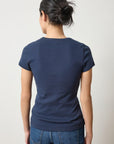 Short Sleeve Crew Dark Navy Tops - Tees Lilla P 