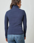Long Sleeve Turtleneck Tee Dark Navy Tops - Turtleneck Lilla P 