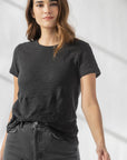 Short Sleeve Crewneck Black Tops - Tees Lilla P 