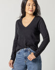 Long Sleeve V-Neck Black