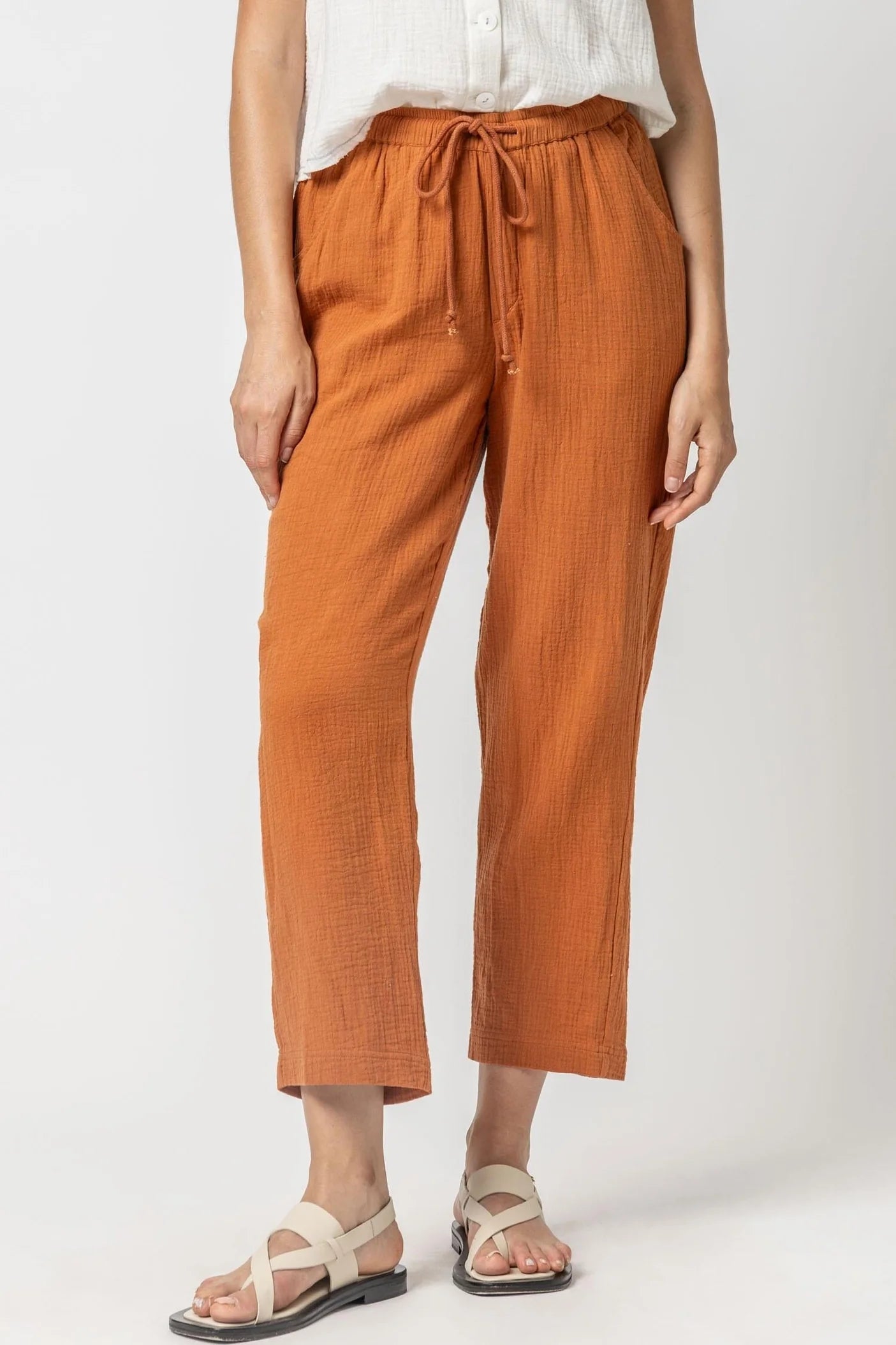 Straight Leg Gauze Pant Sienna Pants - Trousers Lilla P 