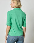Elbow Sleeve Collared Tee Julep Tops - Tees Lilla P 