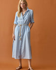 Striped Maxi Shirt Dress Malibu Stripe Dresses - Midi Lilla P 