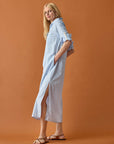 Striped Maxi Shirt Dress Malibu Stripe Dresses - Midi Lilla P 