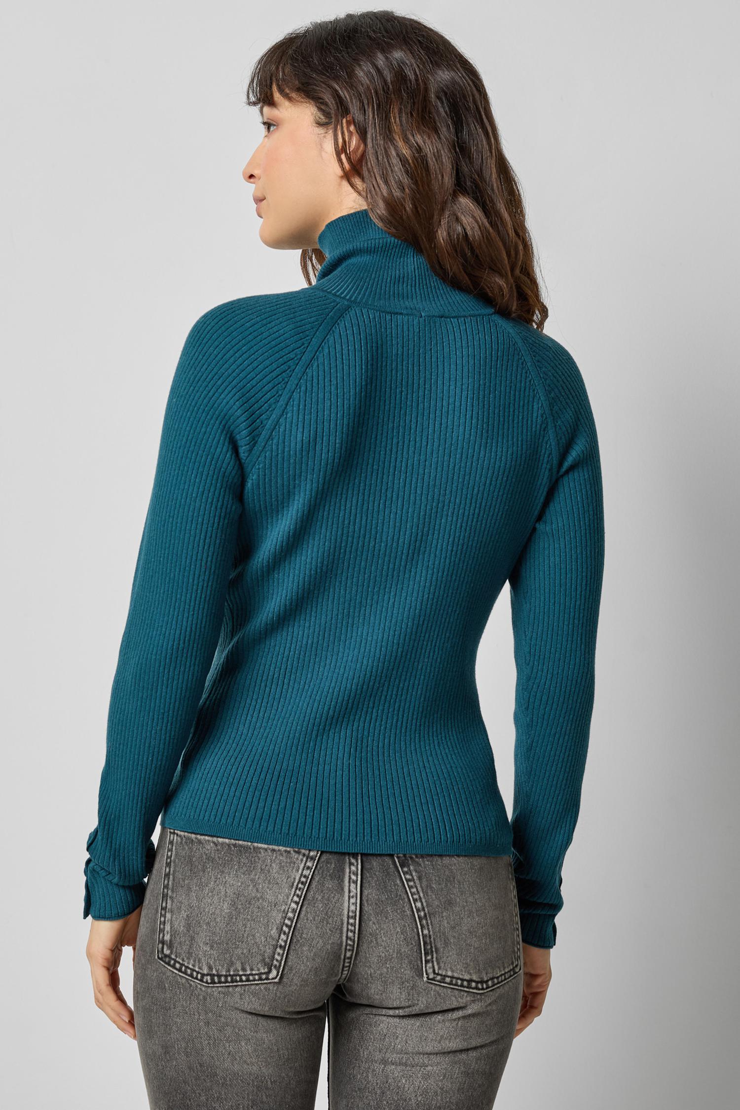 Slim Rib Turtleneck Deep Sea Tops - Turtleneck Lilla P 