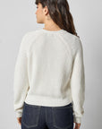 Shrunken V-Neck Cardigan White Sweater - Cardigans Lilla P 