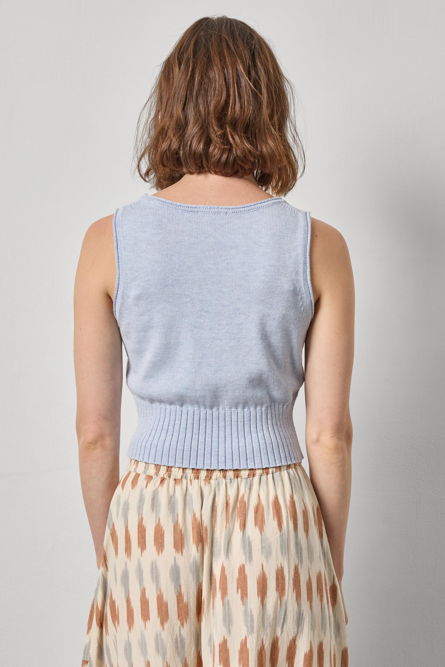 Cropped Scoop Tank Sweater Clearwater Tops - Tanks Lilla P 