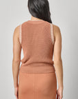 Sleeveless Crewneck Sweater Driftwood Tops - Tanks Lilla P 