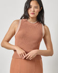Sleeveless Crewneck Sweater Driftwood Tops - Tanks Lilla P 
