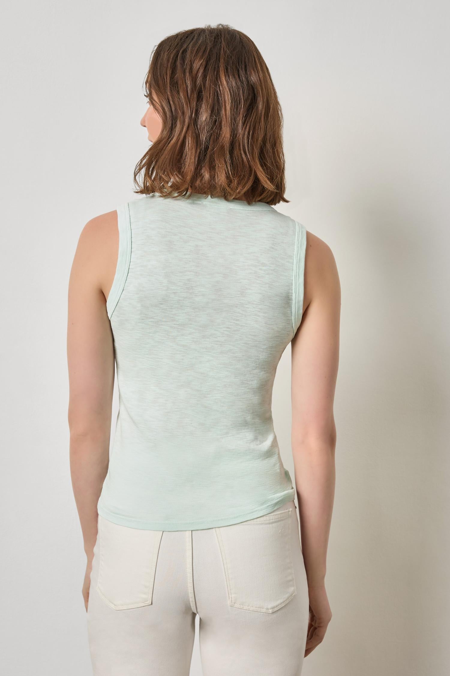 Ribbed Slub Scoop Neck Tank Pool Tops - Tanks Lilla P 