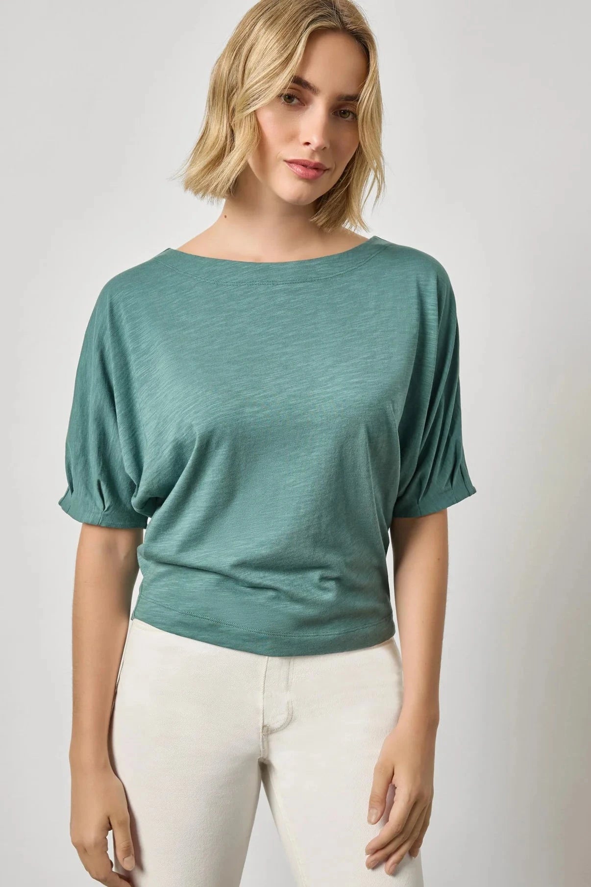Darted Sleeve Dolman Wedge Eucalyptus Tops - Tees Lilla P 
