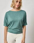 Darted Sleeve Dolman Wedge Eucalyptus Tops - Tees Lilla P 