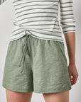 Elastic Waist Drawcord Short Sage Shorts Lilla P 