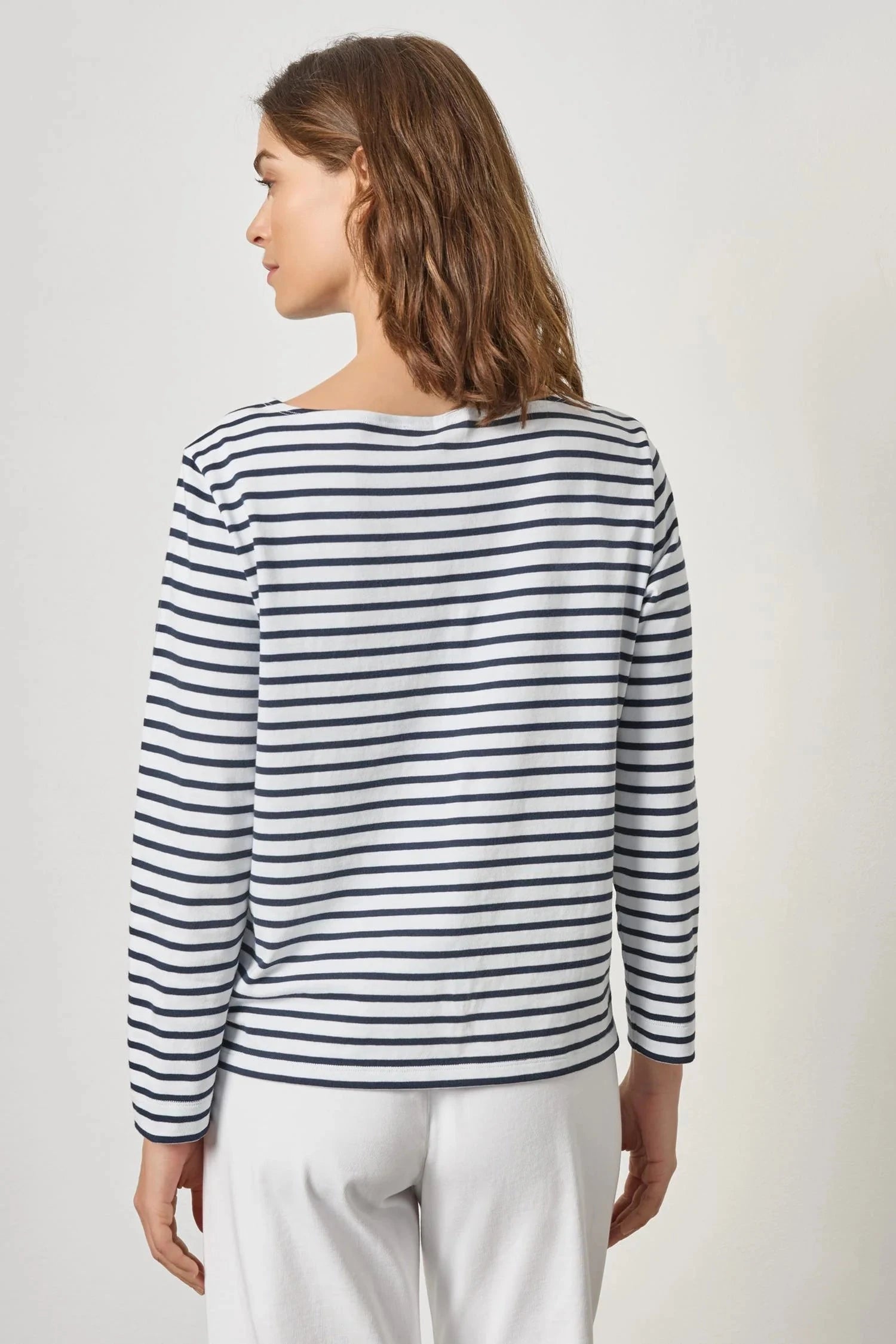 Striped Boatneck Top Navy Tops - Tees Lilla P 