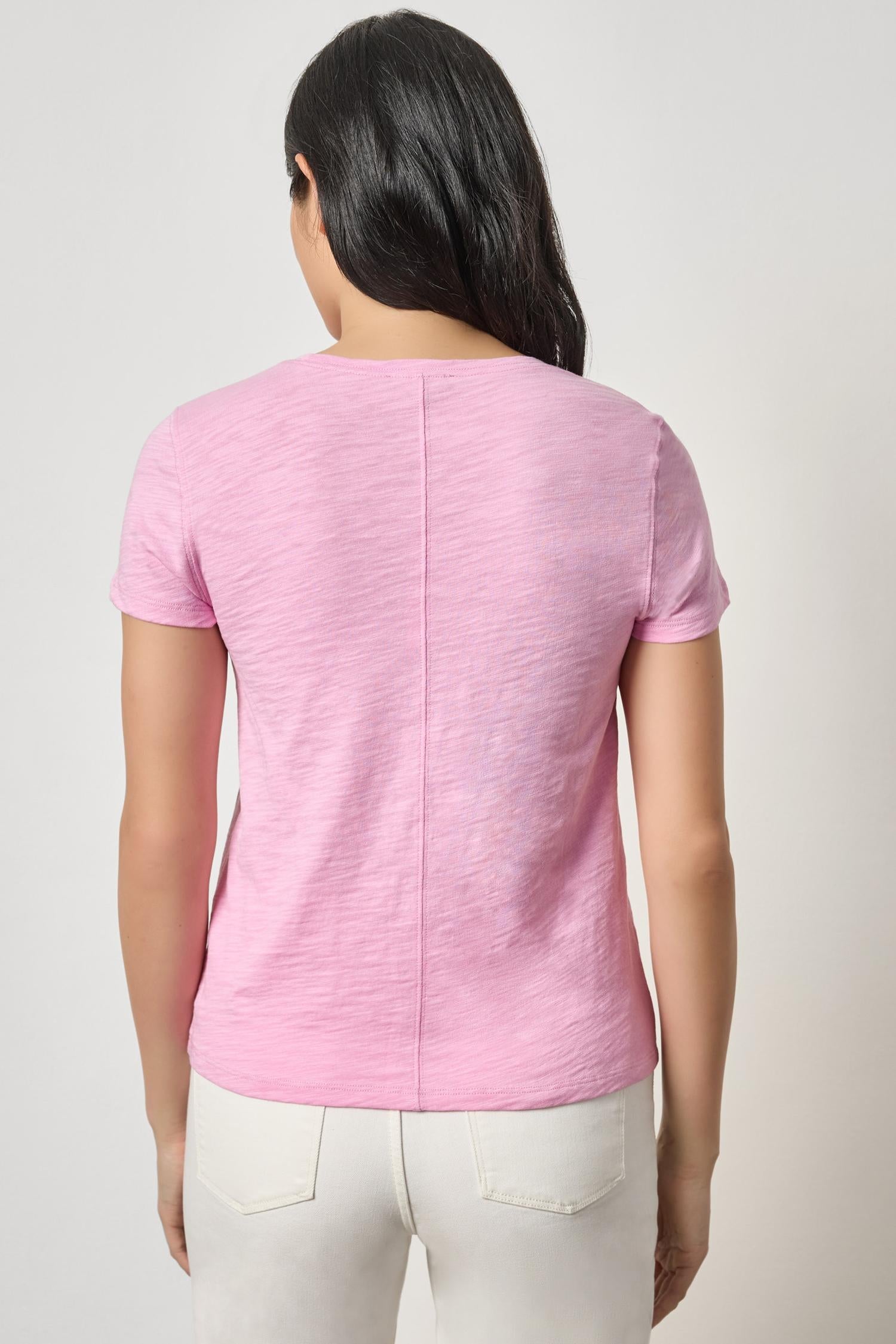 Short Sleeve Back Seam Crewneck Taffy Tops - Tees Lilla P 
