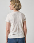Short Sleeve Back Seam V Neck Tee Tearose Tops - Tees Lilla P 