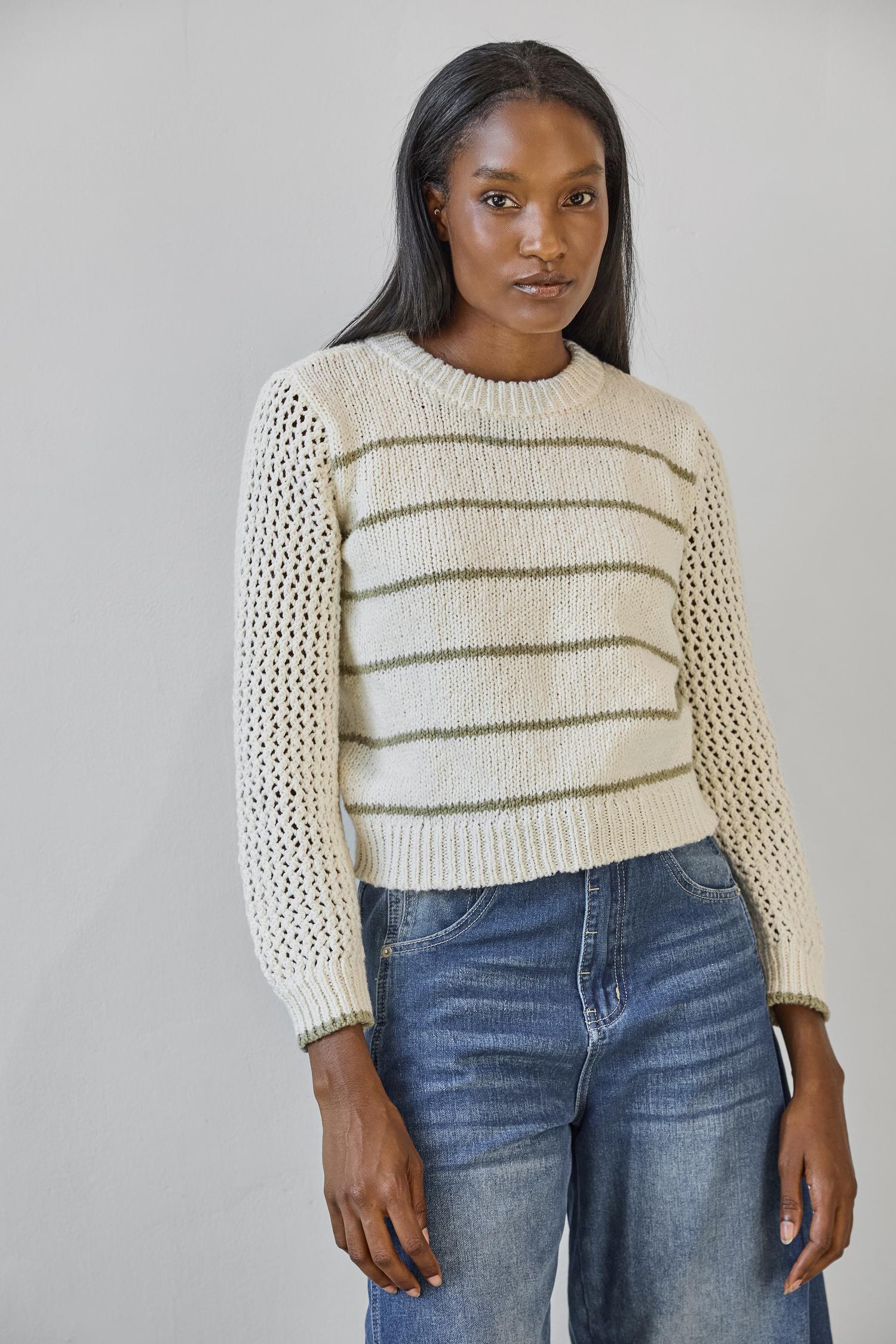Textured Crewneck Sweater Sweater - Crewneck Lilla P 