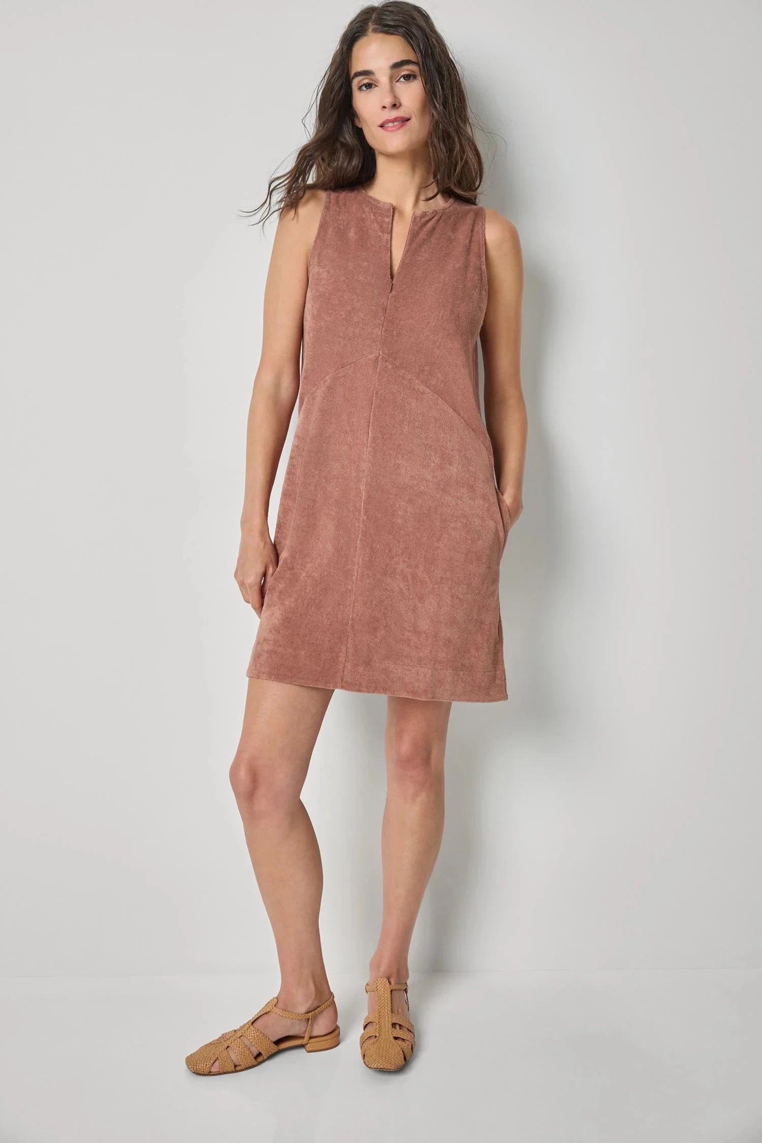 Terry Zip Dress Bark Dresses - Short Lilla P 