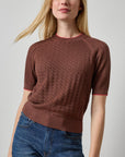 Mixed Stitch Crewneck Sweater Java Sweater - Crewneck Lilla P 