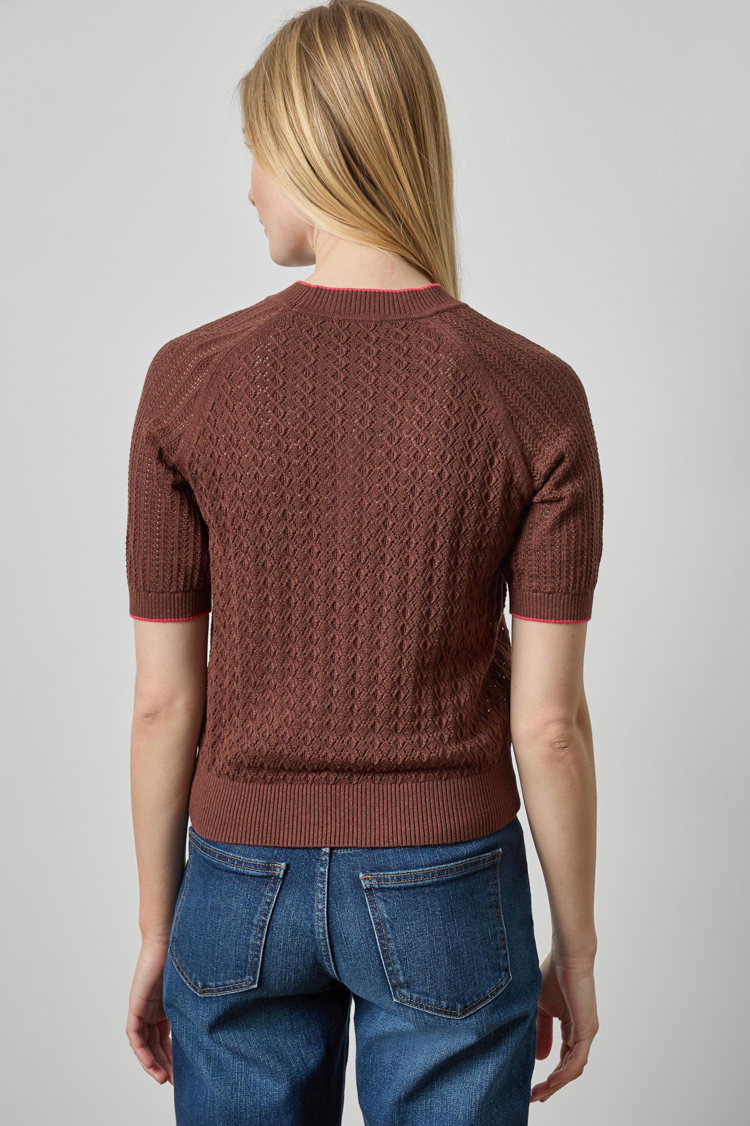Mixed Stitch Crewneck Sweater Java Sweater - Crewneck Lilla P 