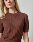 Mixed Stitch Crewneck Sweater Java Sweater - Crewneck Lilla P 