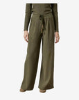 Full Length Pleated Pant Olive Pants - Sweatpants Lilla P 